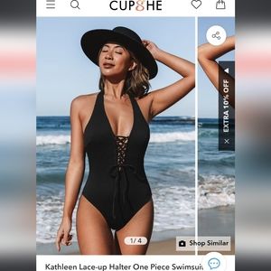 Brand New with Tags Cupshe Lace up One Piece Bathingsuit